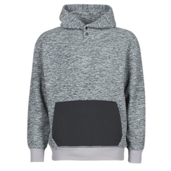 NWT LEVI’S Sherpa nylon pocket pullover hoodie grey size small - Picture 1 of 8